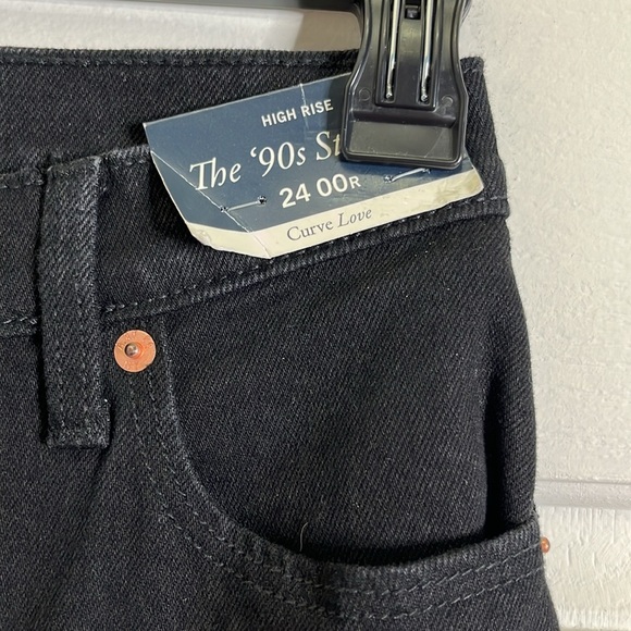 Abercrombie & Fitch The 90's Straight Curve Love Jeans Women's 24 Black - Picture 6 of 15
